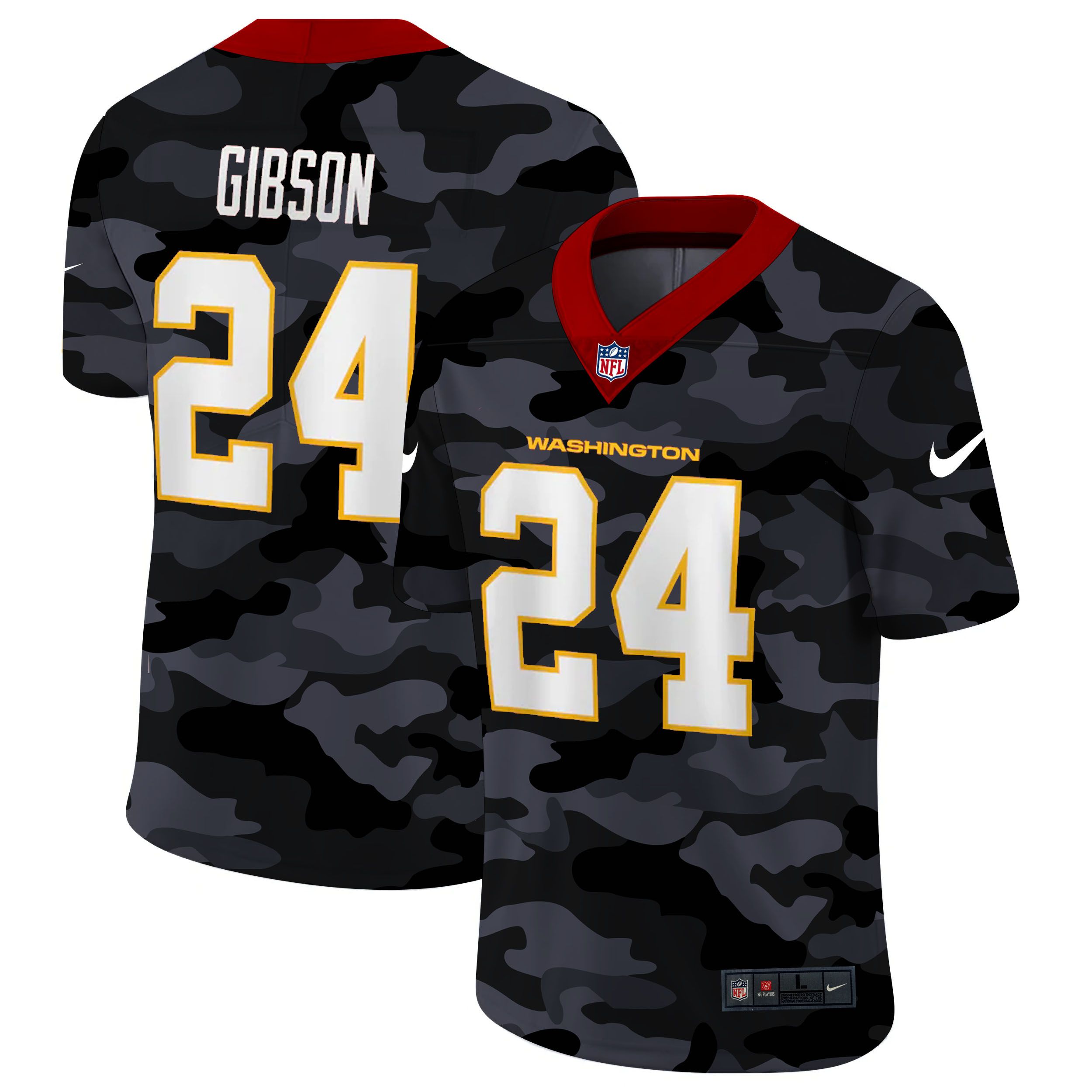Men Washington Redskins #24 Norman 2020 Nike Camo Salute to Service Limited NFL Jerseys